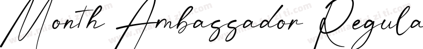 Month Ambassador Regular字体转换